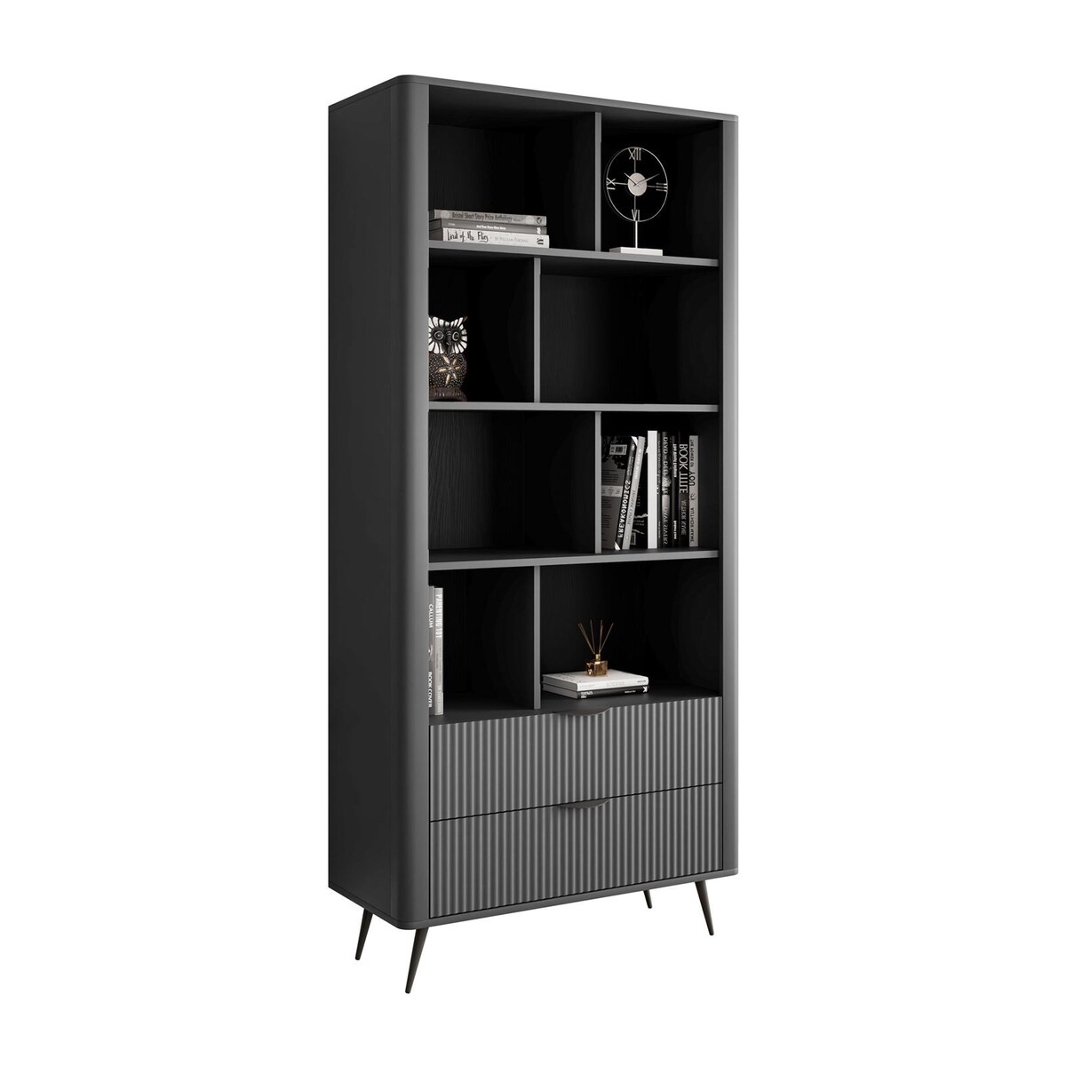 Regał SCARLETT z szufladami czarny