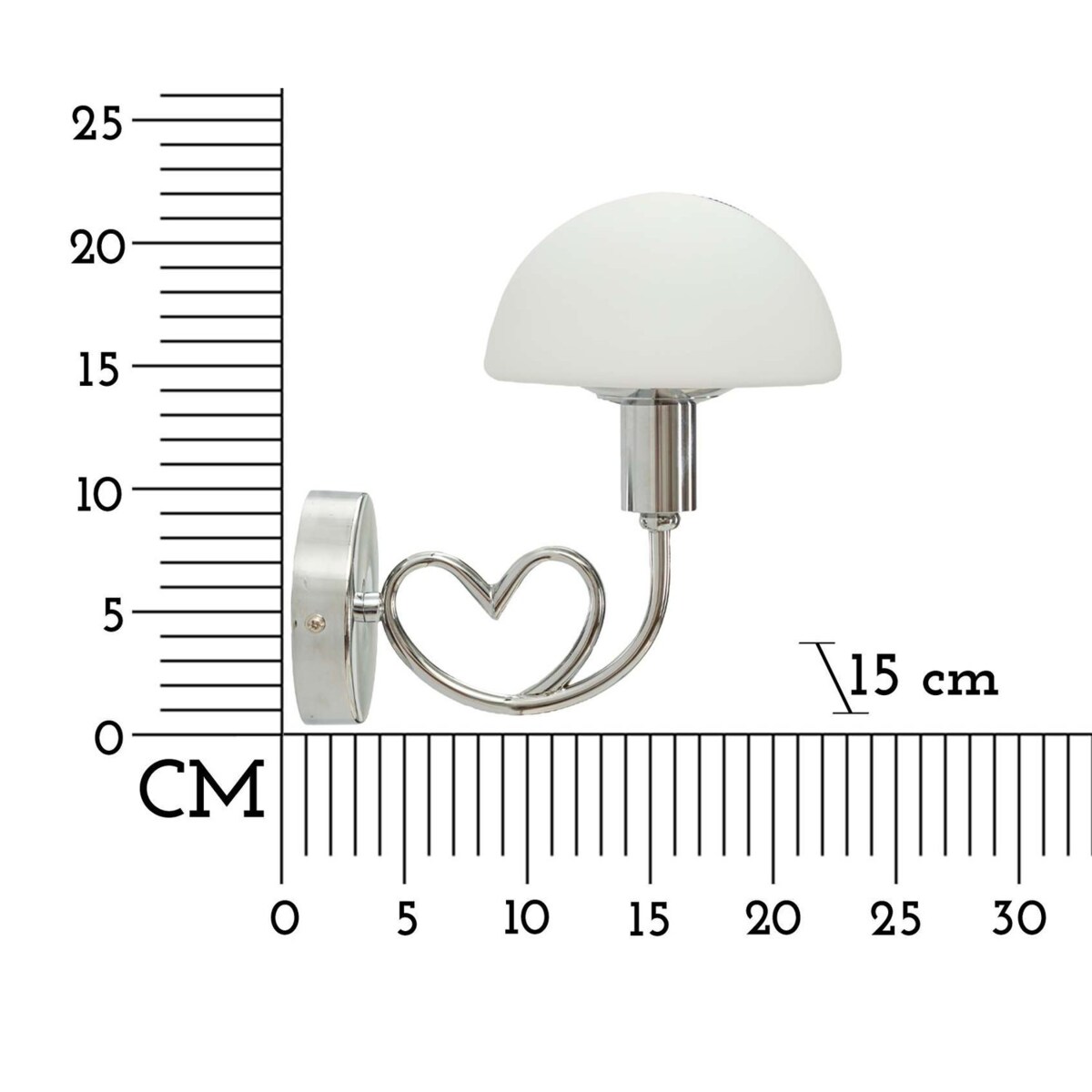 Kinkiet lampa ścienna 23x15x22 cm BELLO srebrny