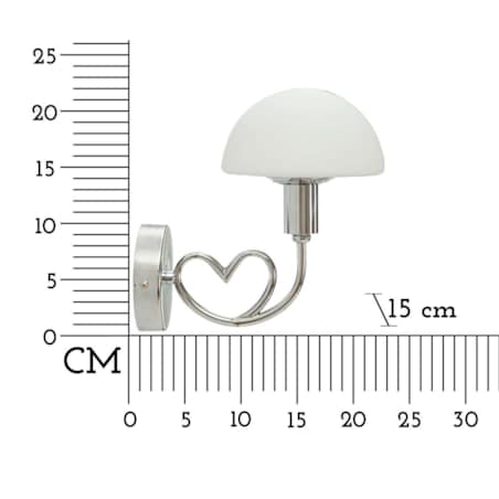 Kinkiet lampa ścienna 23x15x22 cm BELLO srebrny