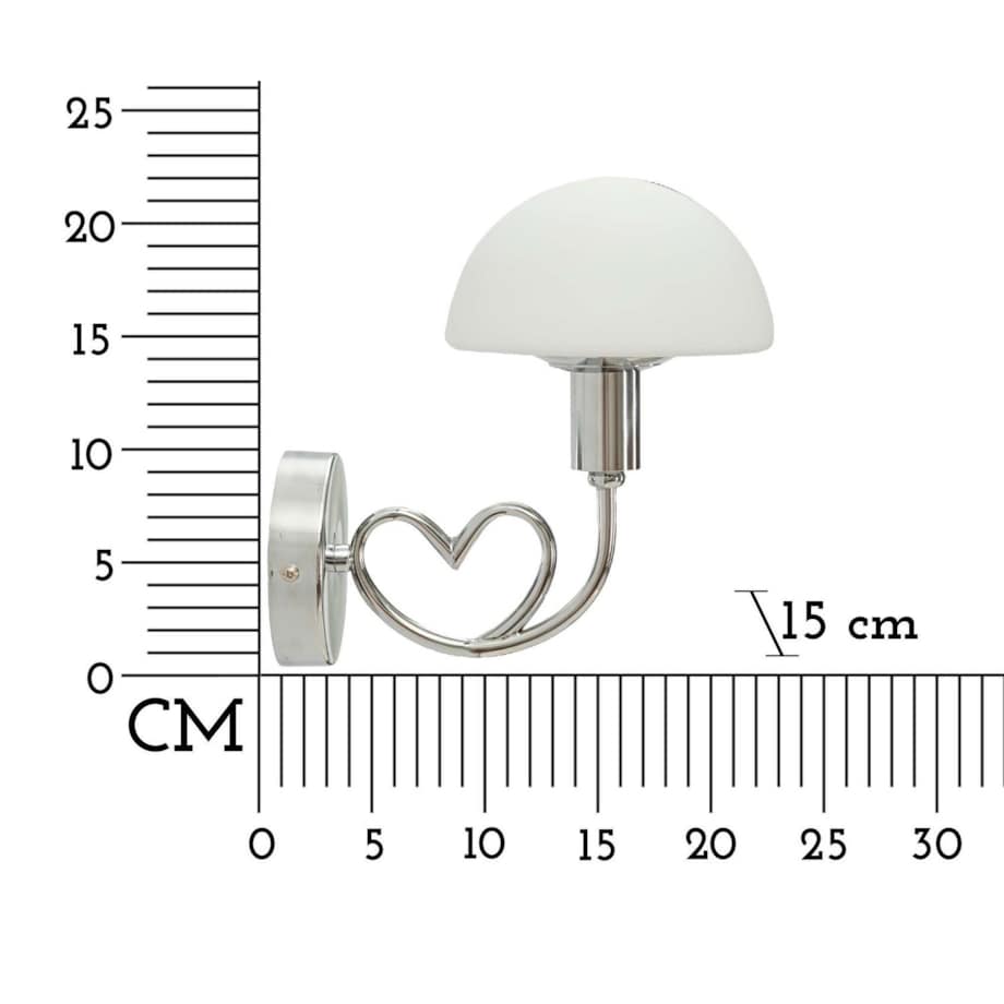 Kinkiet lampa ścienna 23x15x22 cm BELLO srebrny