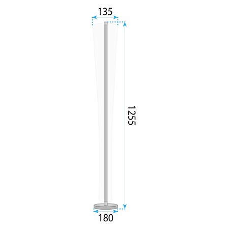Lampa Podłogowa Lhj073-F Led Czarny, Złoty, Aluminium