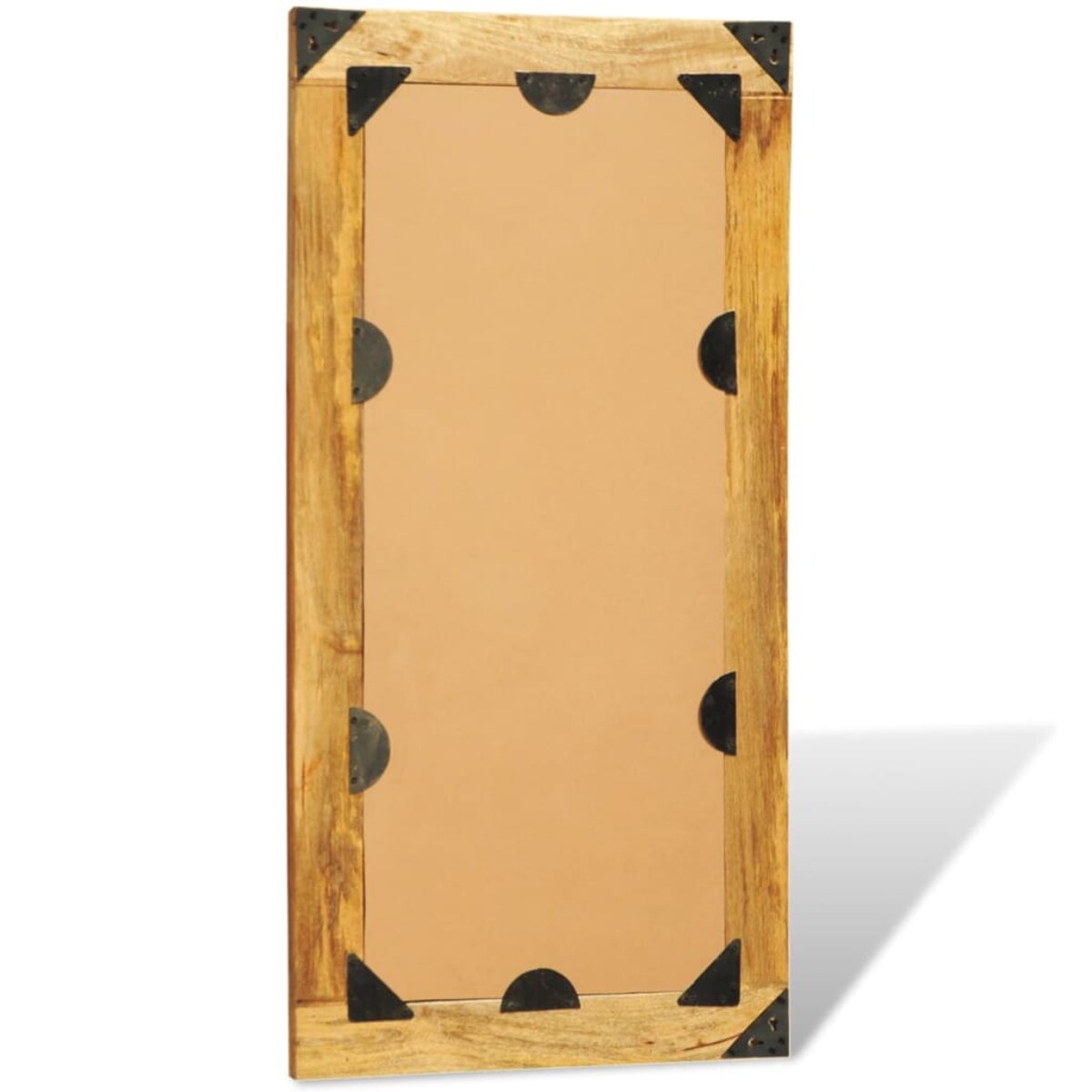 vidaXL Lustro na ścianę w drewnianej oprawie, 120 x 60 cm