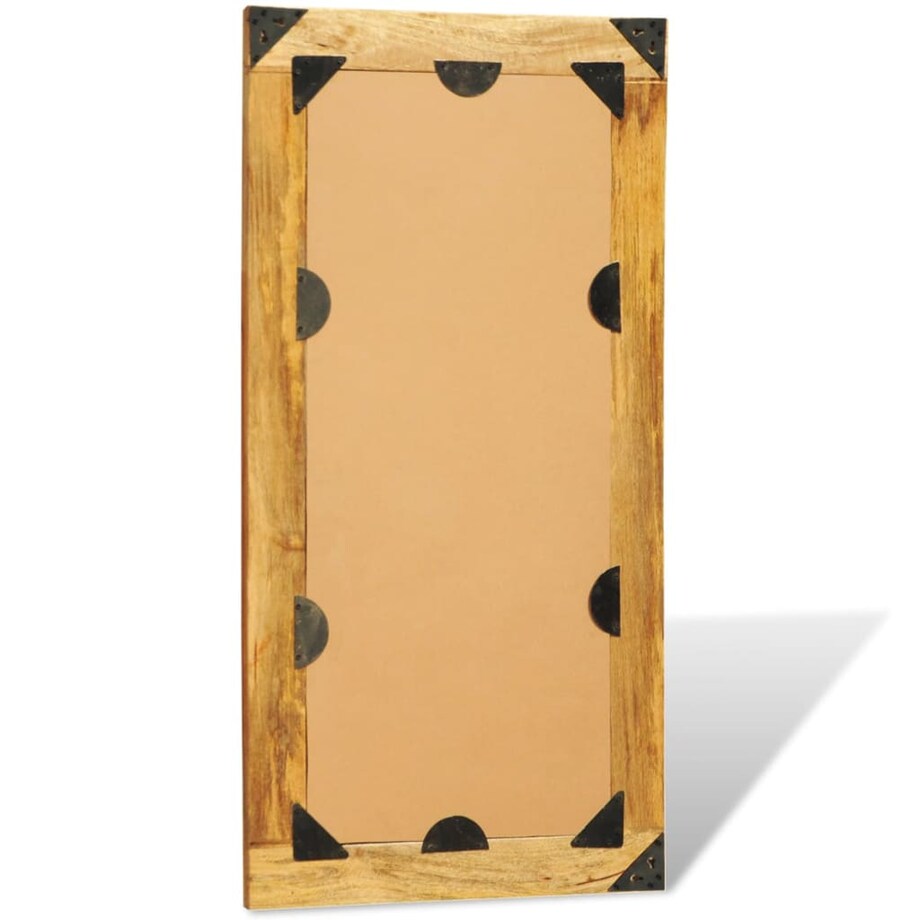 vidaXL Lustro na ścianę w drewnianej oprawie, 120 x 60 cm