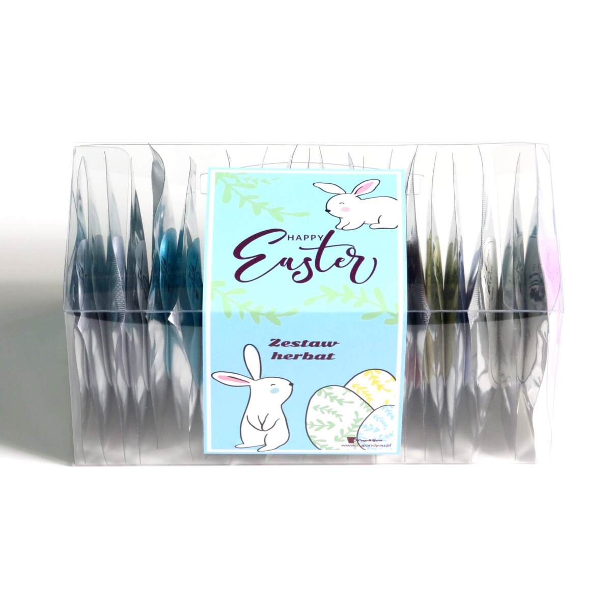 HAPPY EASTER zestaw herbat na Wielkanoc prezent upominek na zajączka święta wielkanocne dla niej niego mamy taty kobiety faceta mężczyzny dziewczyny