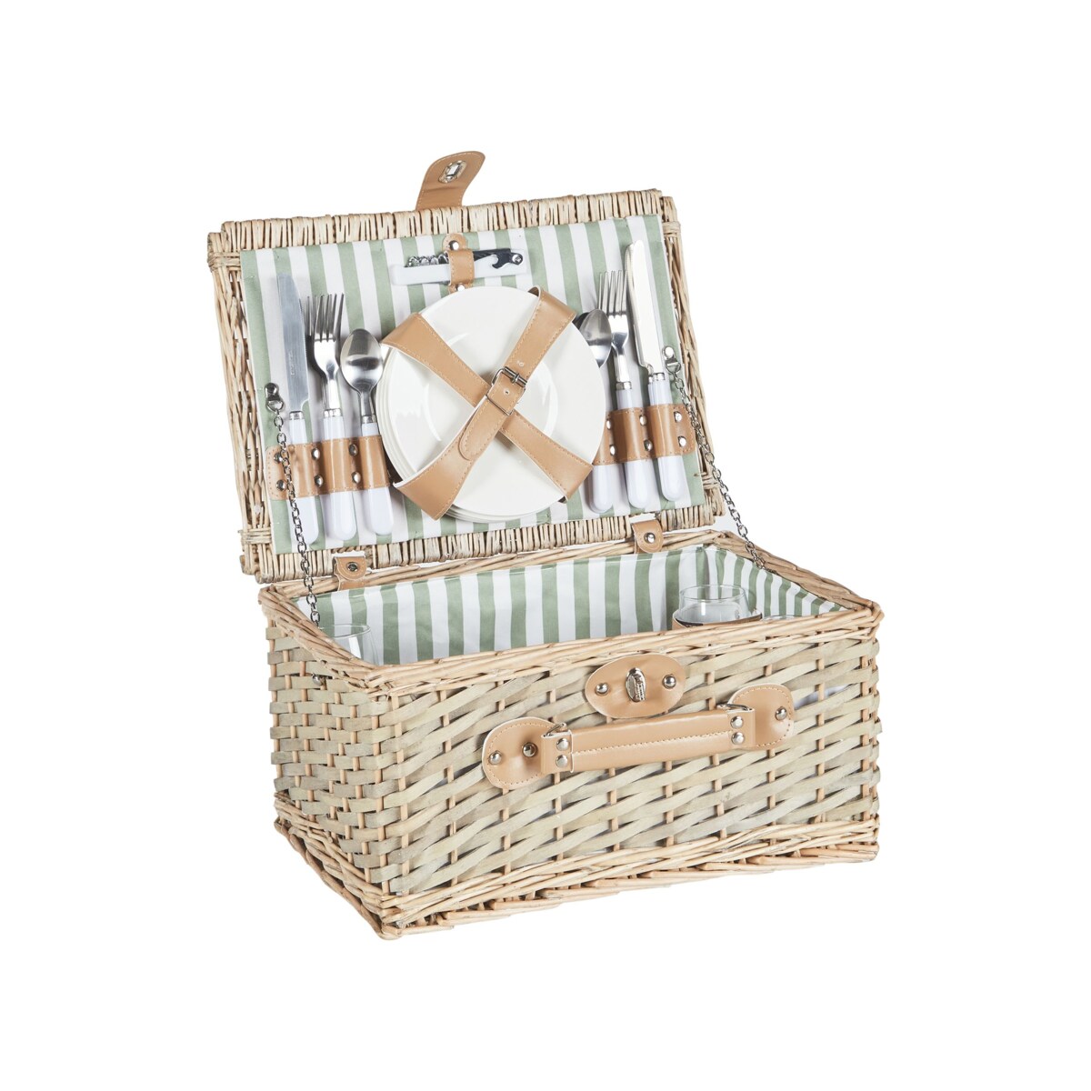 Kosz piknikowy CLEMENTINE Plecionka Naturalny