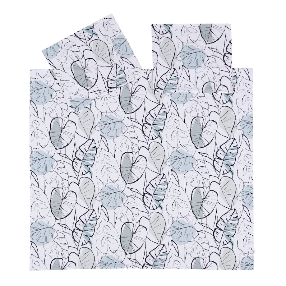 Komplet pościeli bawełnianej Monstera Leaves 160x200cm, 160 x 200 cm