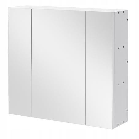 Szafka łazienkowa wisząca biała 2-drzwiowa nowoczesna ścienna 3 półki 80 cm