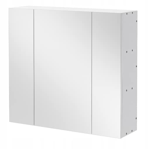 Szafka łazienkowa wisząca biała 2-drzwiowa nowoczesna ścienna 3 półki 80 cm