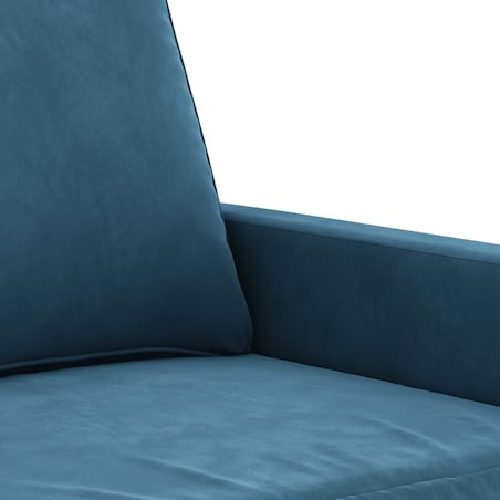 vidaXL Sofa 2-osobowa, niebieski, 120 cm, tapicerowana aksamitem