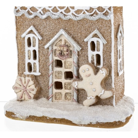 Dekoracja domek z piernika LED 33x17 cm JONG