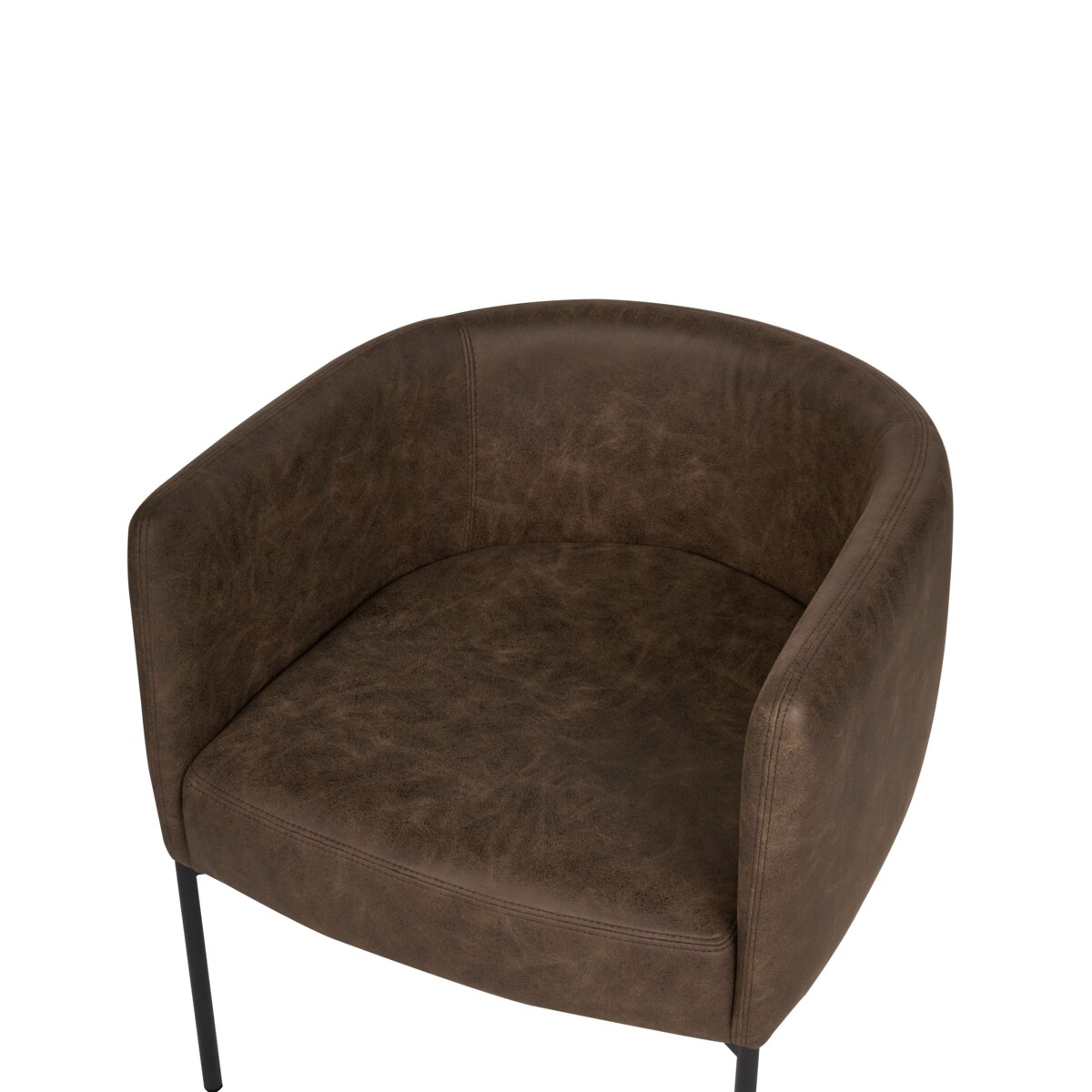 Fotel MALMOS Ekoskóra Ciemnobrązowy