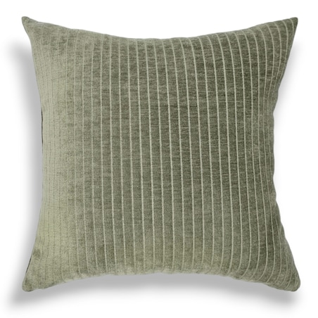 Zielona poduszka dekoracyjna w prążki 45x45 Lines