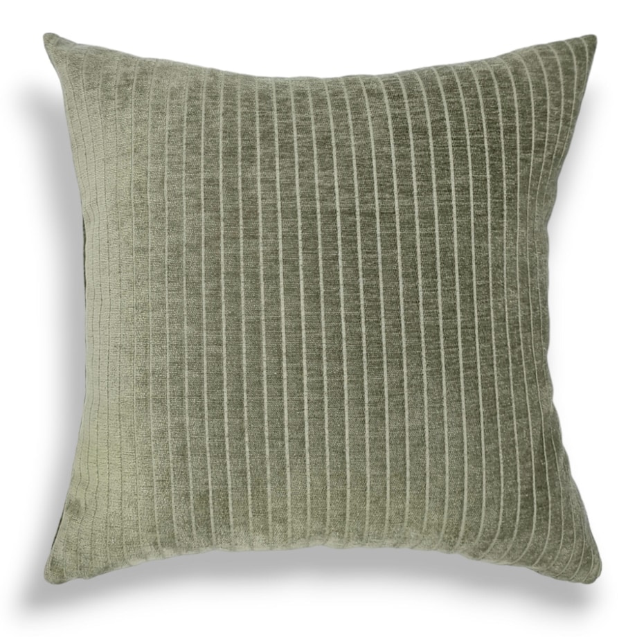Zielona poduszka dekoracyjna w prążki 45x45 Lines