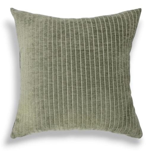 Zielona poduszka dekoracyjna w prążki 45x45 Lines