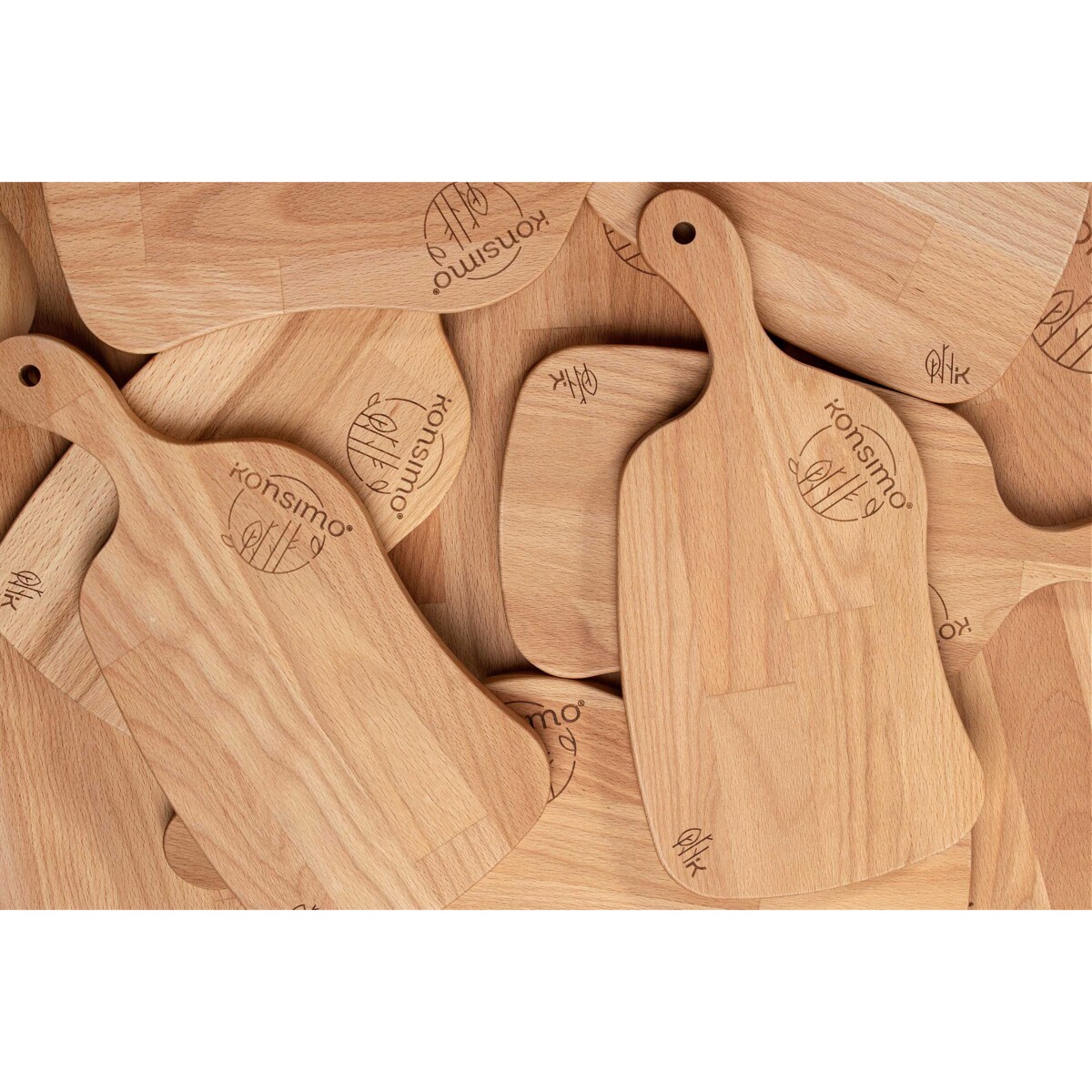 Konsimo LIVO Zestaw desek do krojenia (3szt.), drewno bukowe