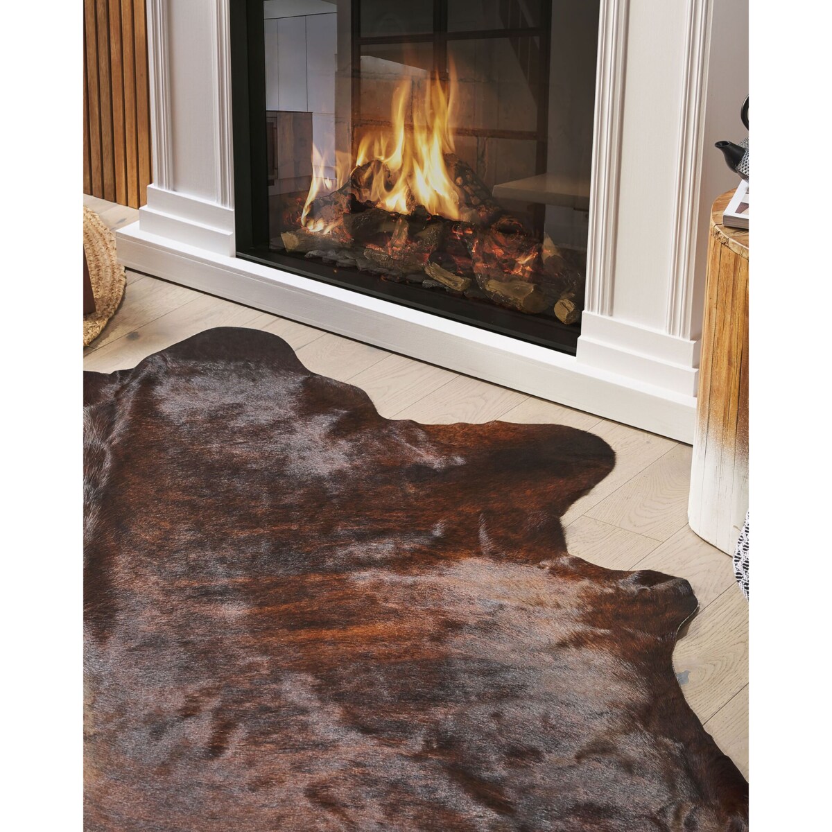 Skóra bydlęca 2-3 m² ciemnobrązowa NASQU