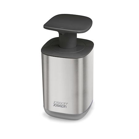 Dozownik do mydła z pompką grafitowy Presto Steel, 350 ml, Joseph Joseph