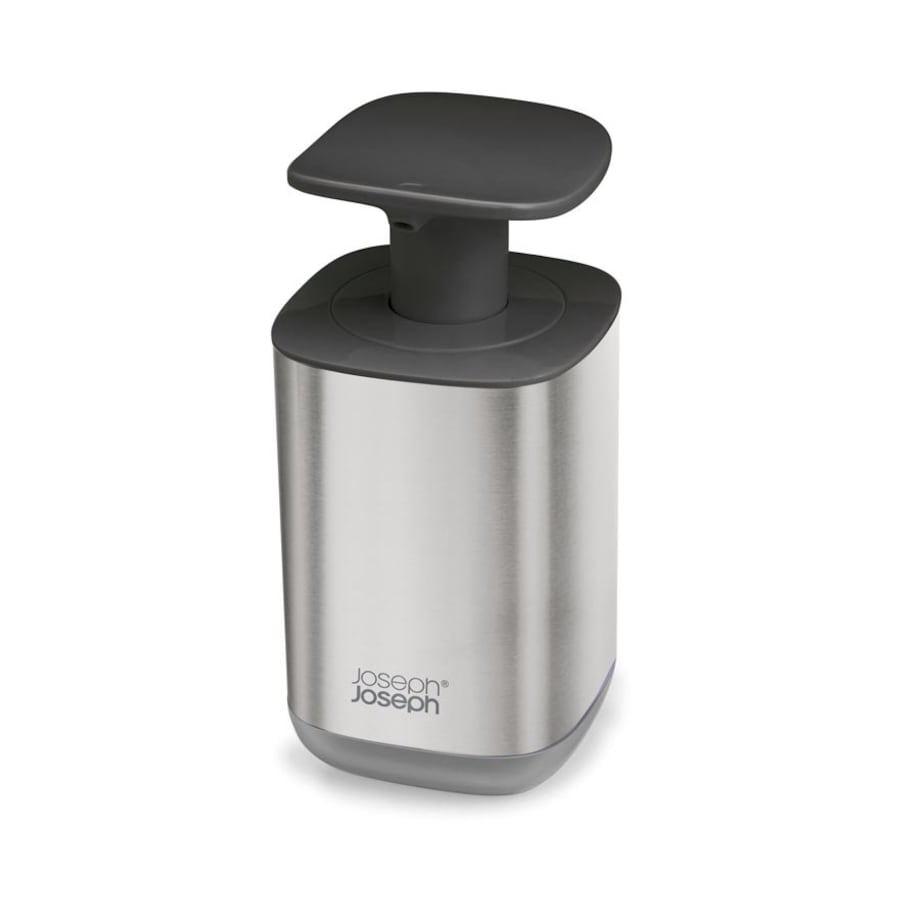 Dozownik do mydła z pompką grafitowy Presto Steel, 350 ml, Joseph Joseph