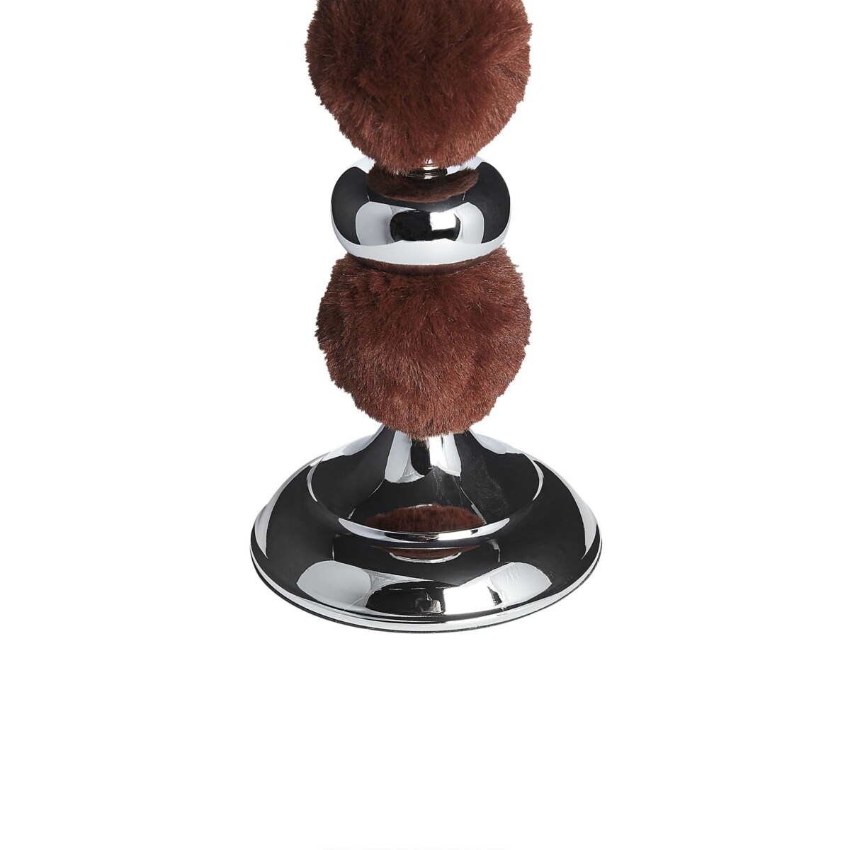 Świecznik szklany 38 cm srebrno-brązowy PADRE