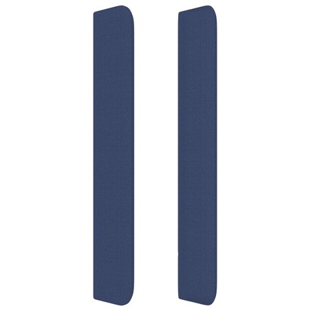 vidaXL Zagłówek uszak, niebieski, 103x16x118/128 cm, tkanina