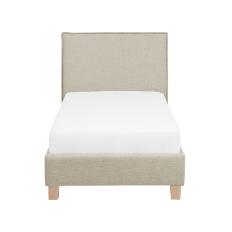 Łóżko tapicerowane 90 x 200 cm beżowe SENNEZ