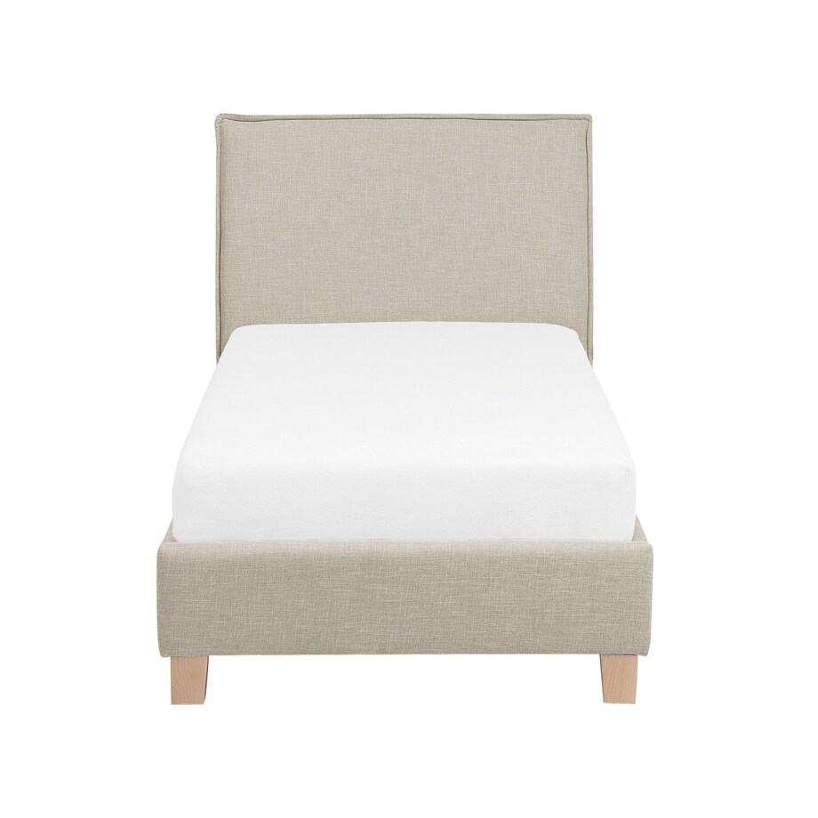 Łóżko tapicerowane 90 x 200 cm beżowe SENNEZ