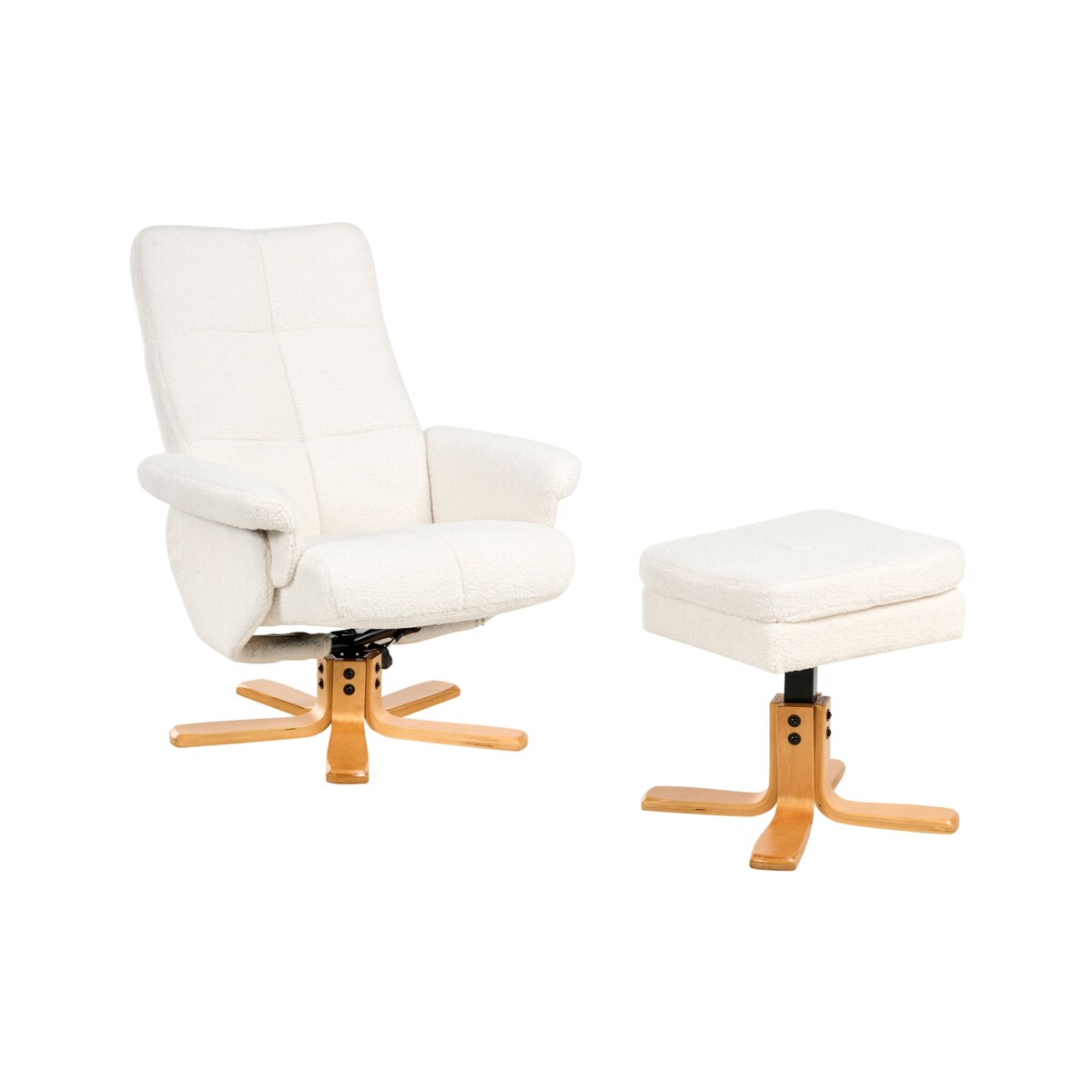 Rozkładany fotel EPSE Boucle Złamana biel