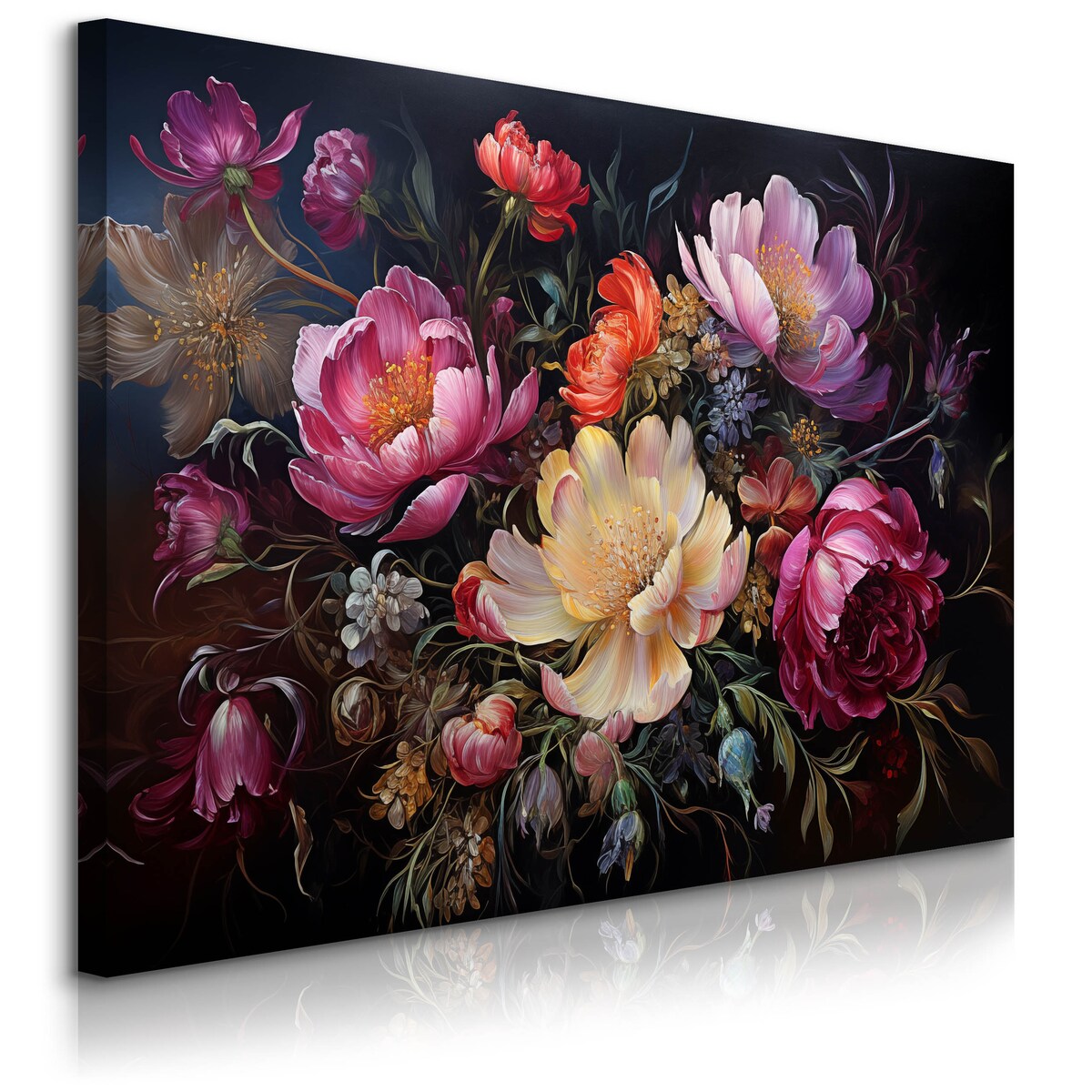 Obraz Do Sypialni Kolorowe Kwiaty Piwonie Abstrakcja Natura Rośliny 120x80cm