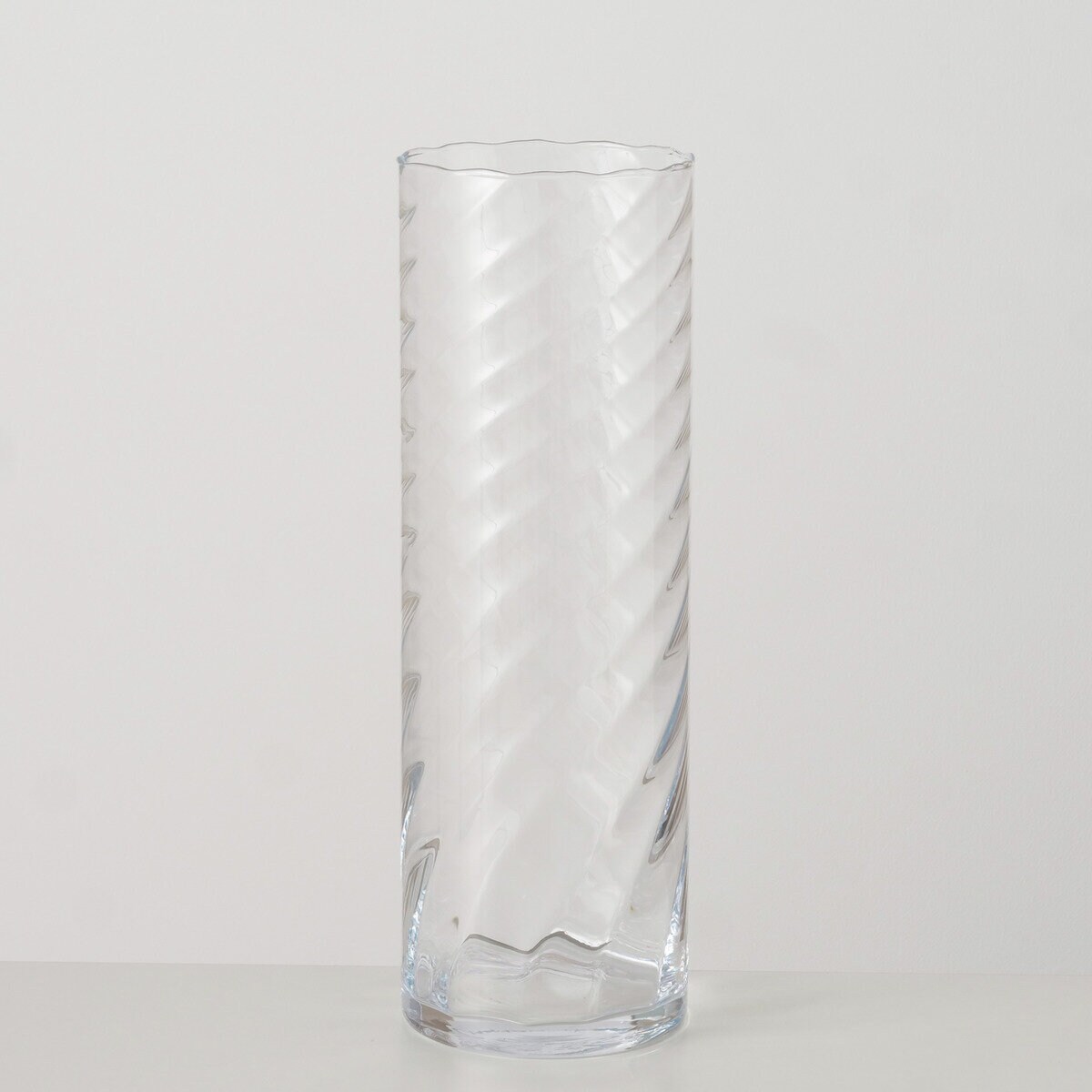 Szklany cylindryczny wazon BILA, 45 cm