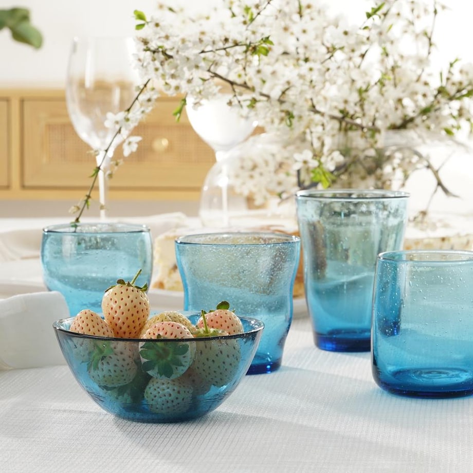 VILLA ITALIA Szklanka granatowa 330 ml PERLATO