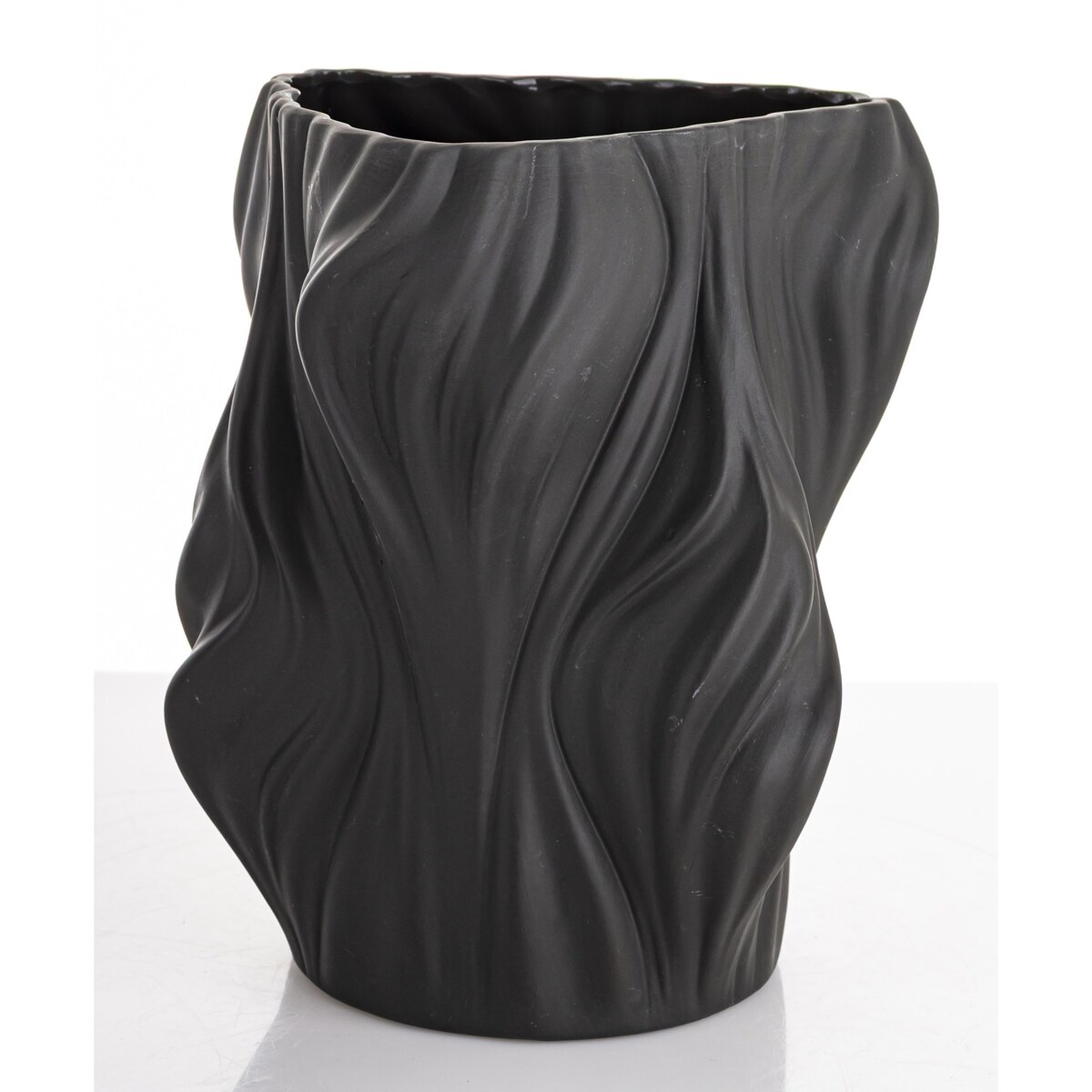 Wazon porcelanowy 20,5x16,5x16,5 cm IRREGULAR czarny