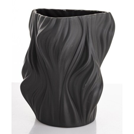 Wazon porcelanowy 20,5x16,5x16,5 cm IRREGULAR czarny