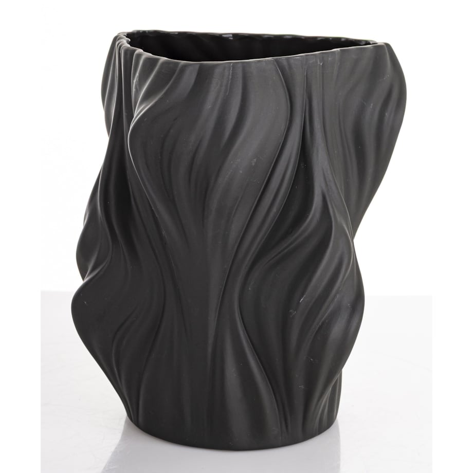 Wazon porcelanowy 20,5x16,5x16,5 cm IRREGULAR czarny