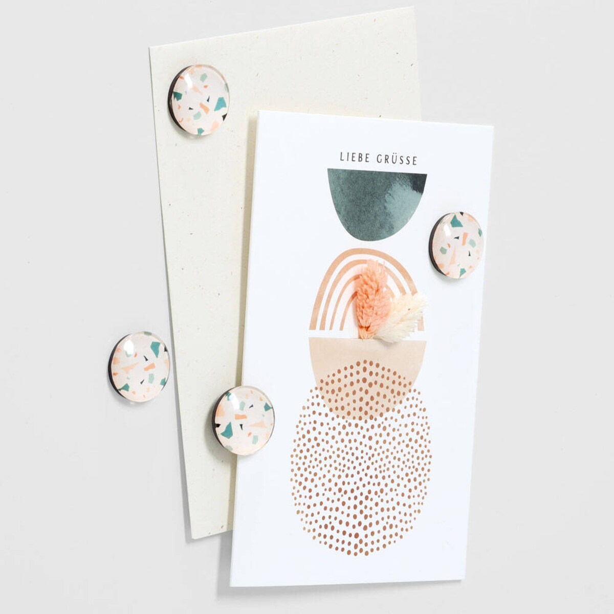 Zestaw magnesów ozdobnych, 4 sztuki, Ø 2,5 cm