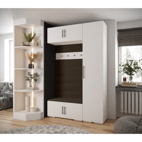 Garderoba do przedpokoju INOVA 3 Z19 biały+czarny+manila04