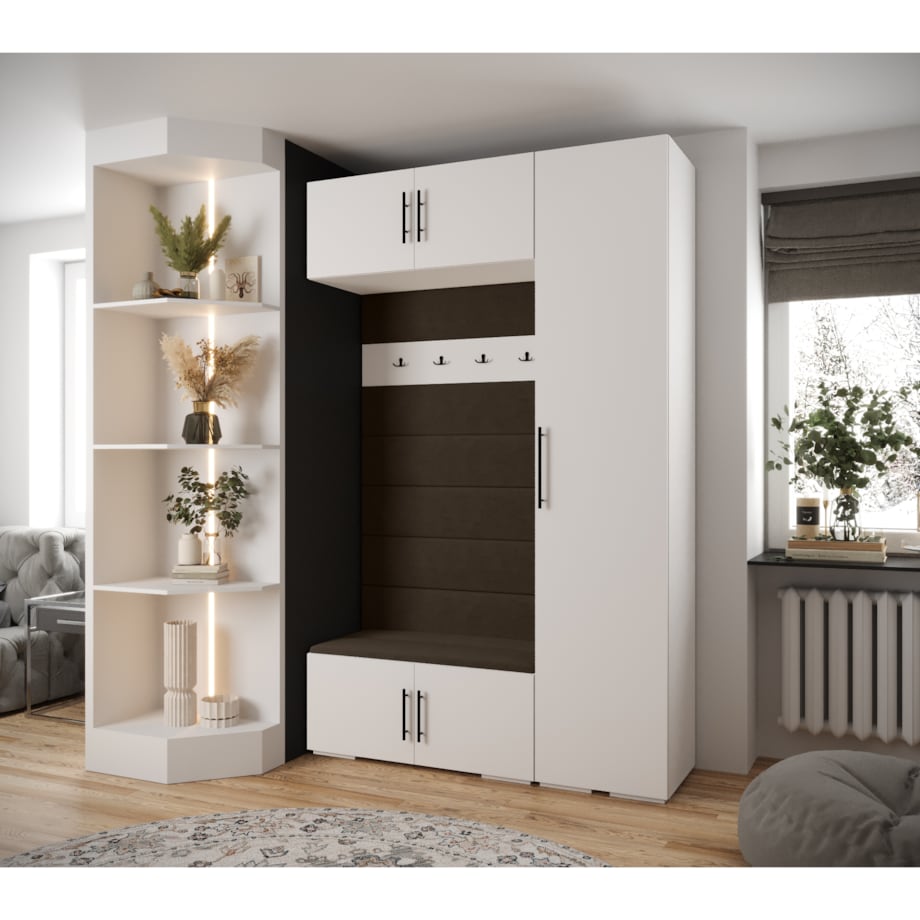 Garderoba do przedpokoju INOVA 3 Z19 biały+czarny+manila04