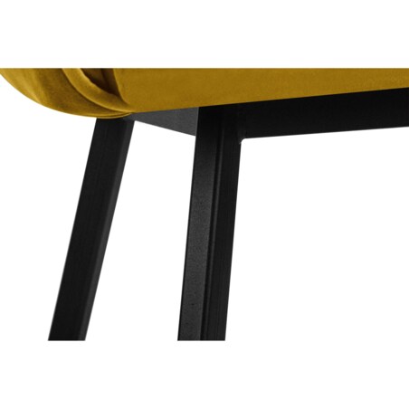 KONSIMO PYRUS welurowe krzesło żółte