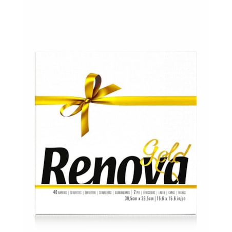 Serwetki stołowe Renova Gold białe 40 szt