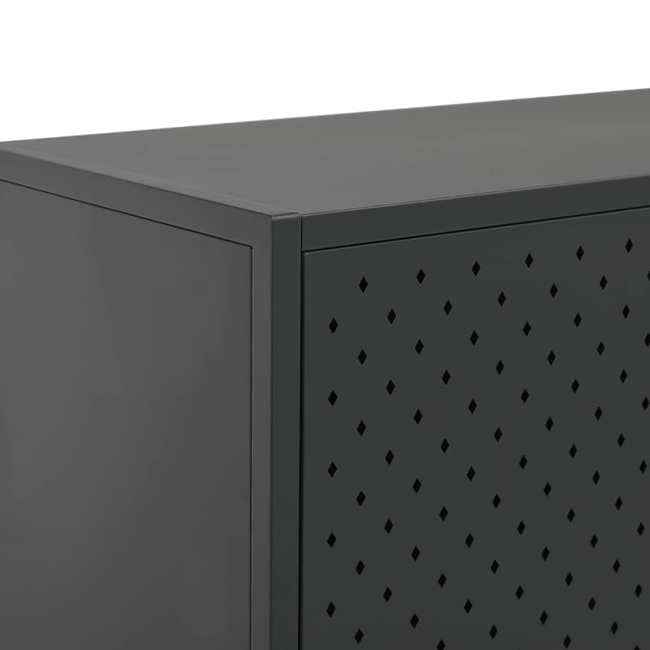 vidaXL Szafka, antracytowa, 80x35x135 cm, stal