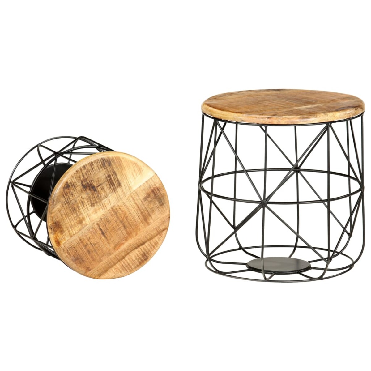 vidaXL Stoliki kawowe, 2 szt., lite drewno mango