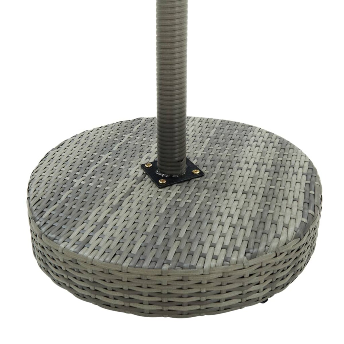 vidaXL Stolik ogrodowy, szary, 60,5x106 cm, polirattan