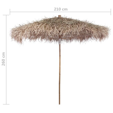 vidaXL Parasol bambusowy z pokryciem z liści bananowca, 210 cm