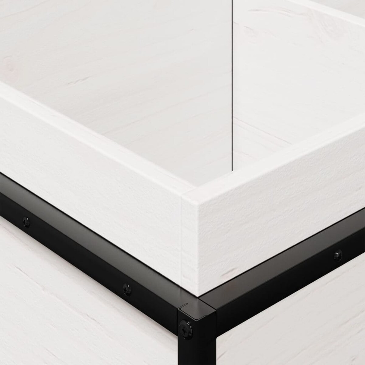 vidaXL Donica ogrodowa, biała, 80x40x50 cm, lite drewno sosnowe