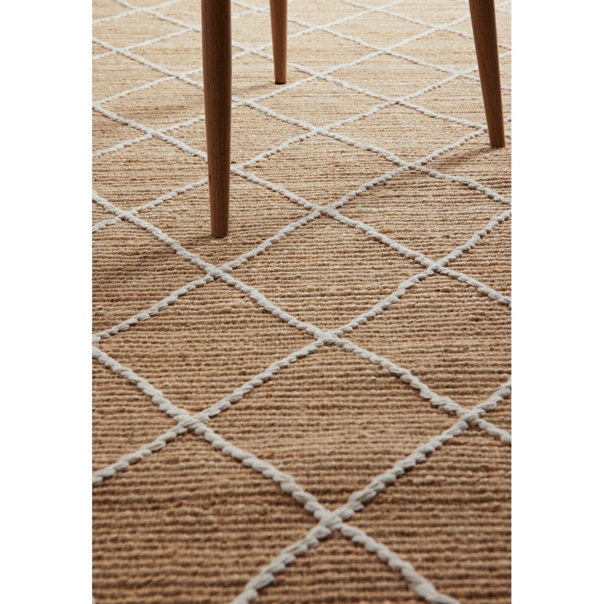 Dywan jutowy boho do salonu 160x230cm, naturalny beżowy dywan z juty
