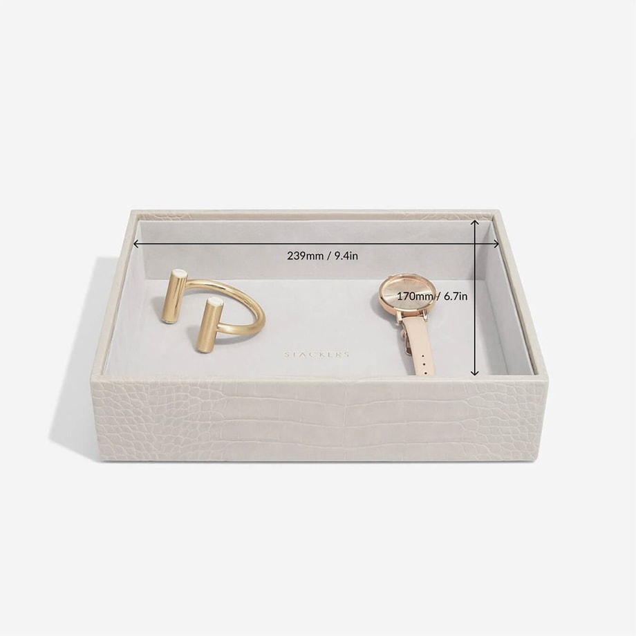 Szkatułka na biżuterię Stackers Croc open classic putty