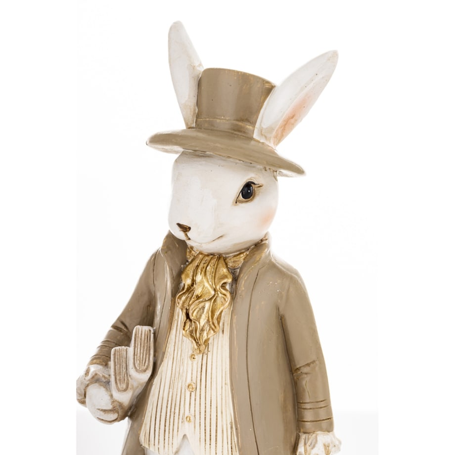 Dekoracja - królik w kapeluszu 20x7,5x7,5 cm SONRA-3 ze skryptami pod pachą