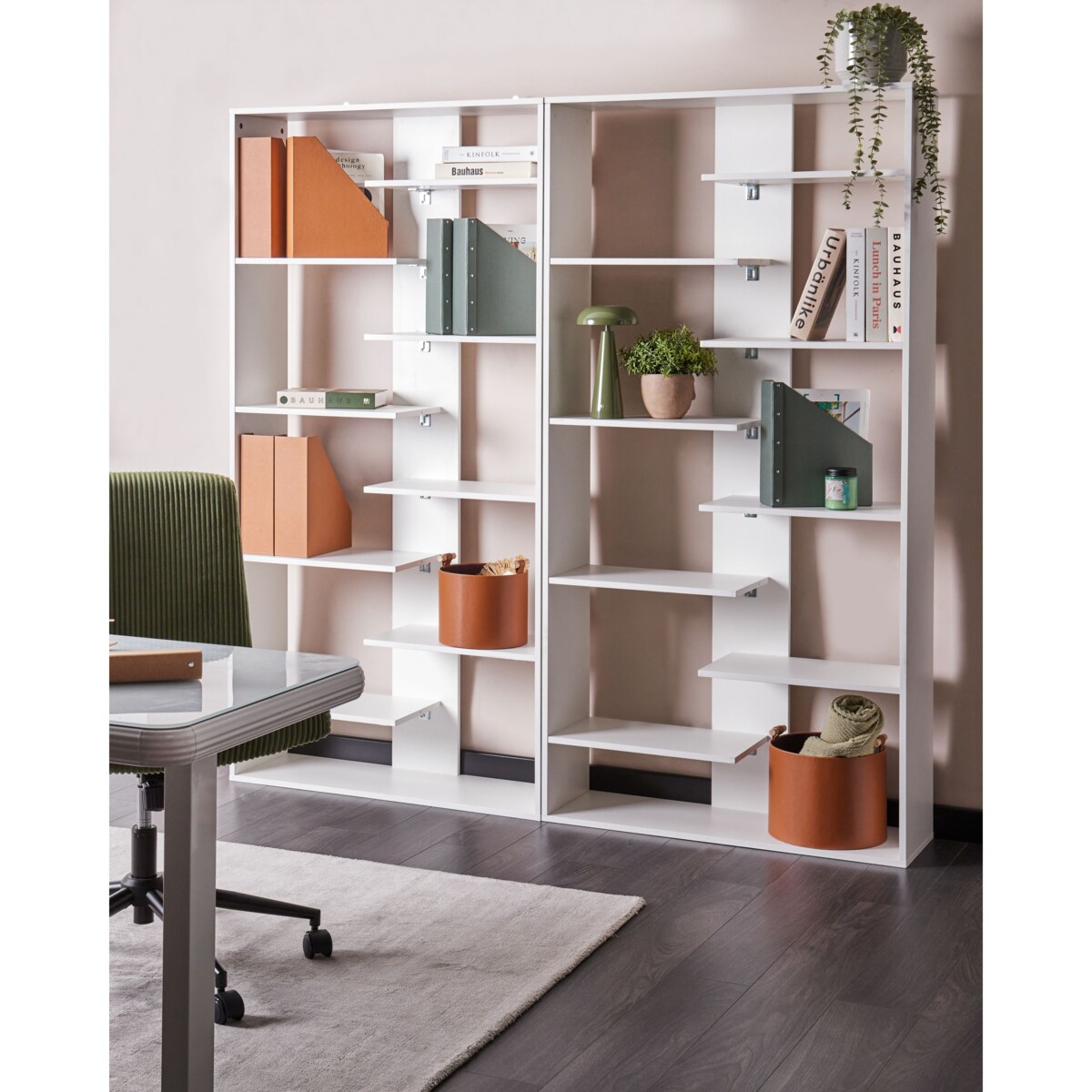 Regał na książki 8 półek FONTAS 180 cm Biały