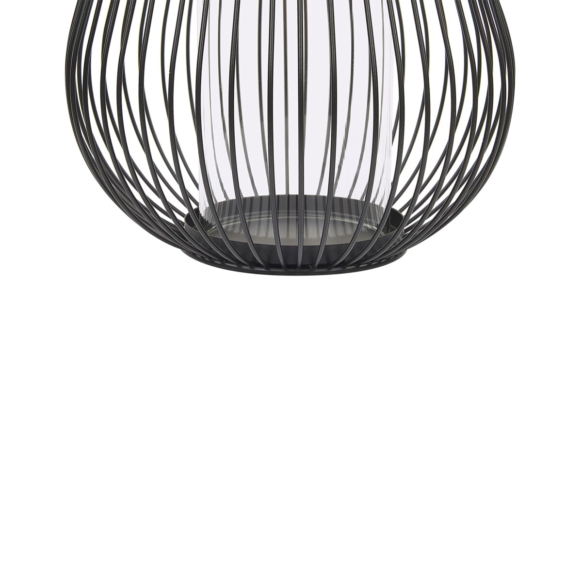 Lampion metalowy 22 cm czarny THURSTON
