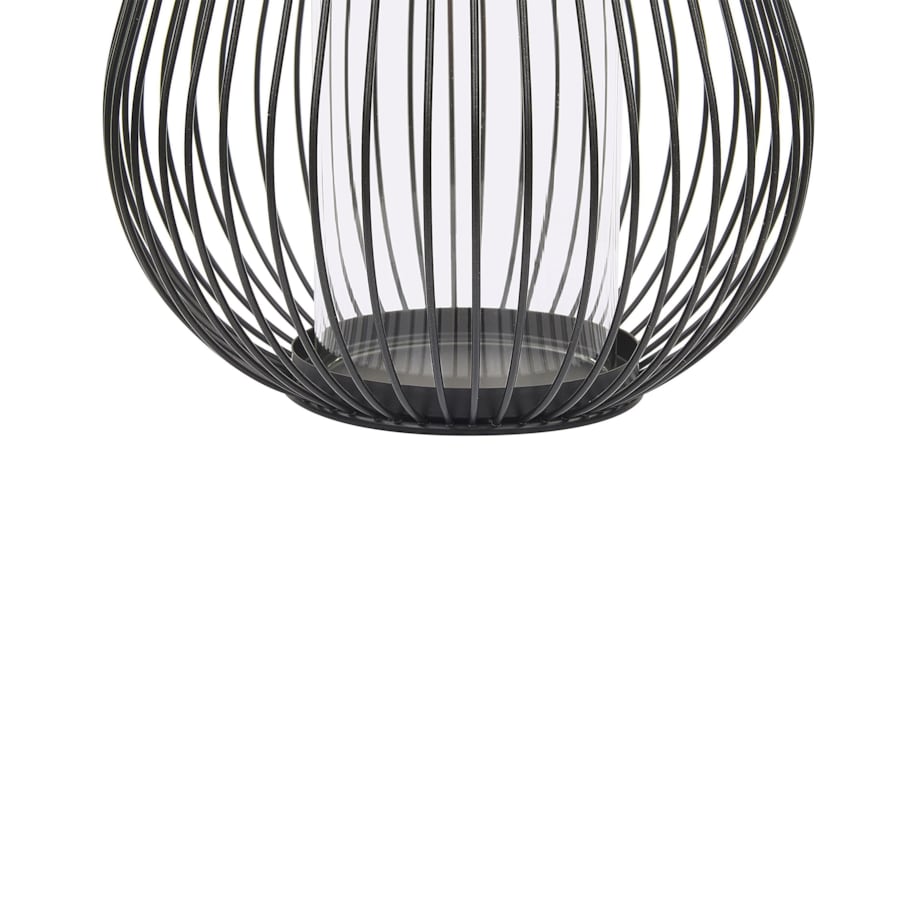 Lampion metalowy 22 cm czarny THURSTON
