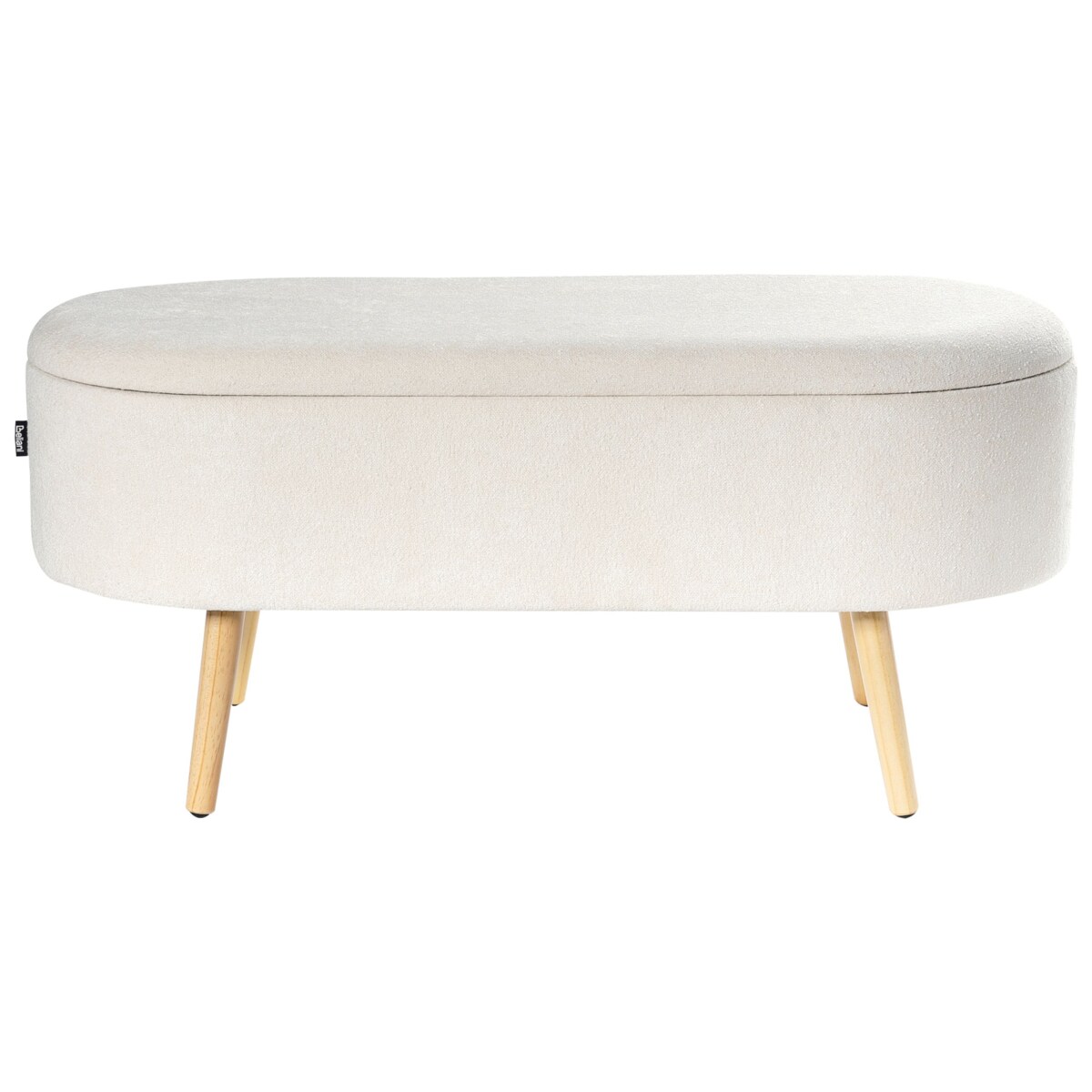 Ława OKLAHOMA Tkanina szenilowa Złamana biel